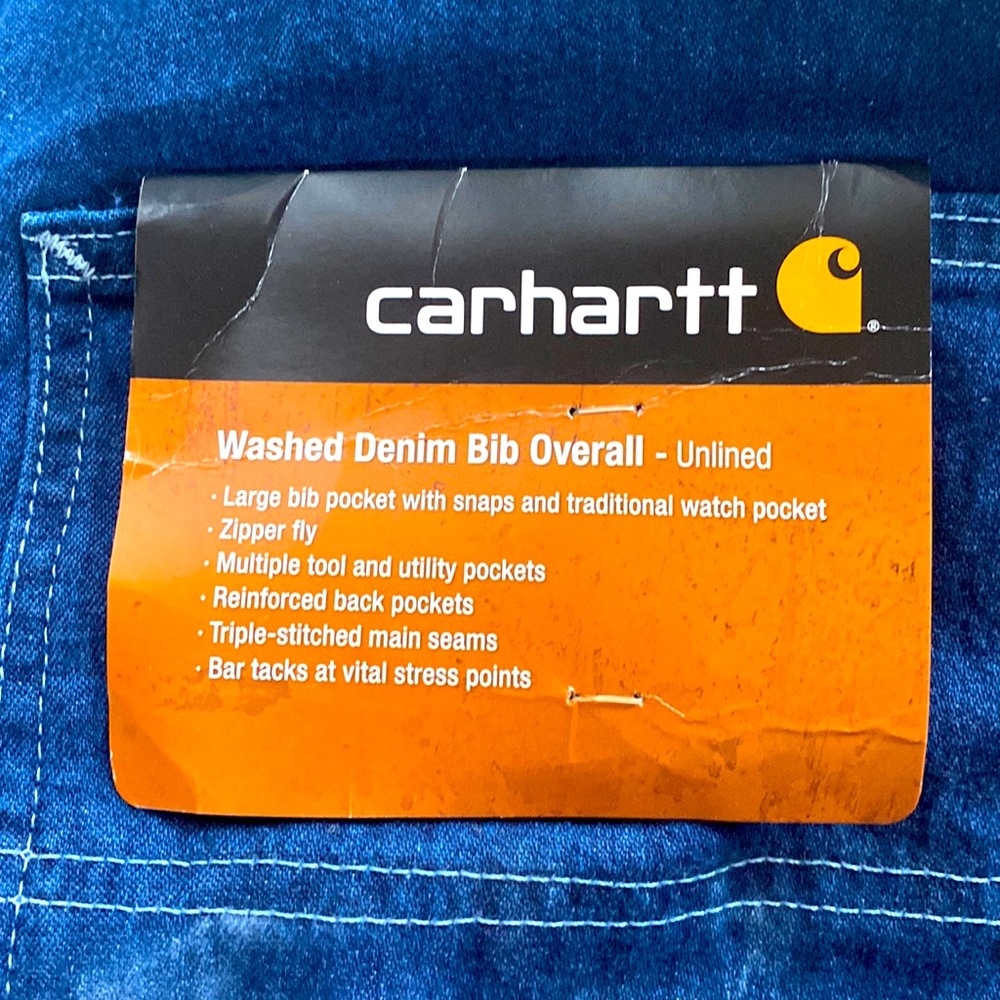 Carhartt overalls men NWT size 42x34